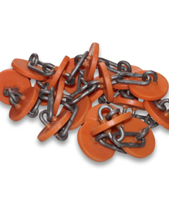 Conveyor chain 49mm DR1500 PA6GF30/orange disc dist 71.5